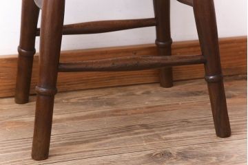 アンティーク家具　イギリスアンティークの上品な丸スツール(椅子、チェア)