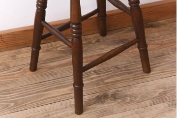 アンティーク家具　イギリスアンティークの上品な丸スツール(椅子、チェア)