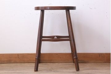 アンティーク家具　イギリスアンティークの上品な楕円スツール