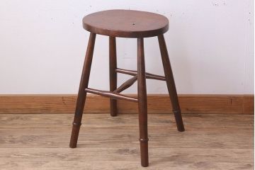 アンティーク家具　イギリスアンティークの上品な楕円スツール