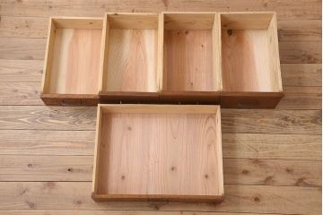 アンティーク家具　古い木製のシンプルなアンティーク薄型片袖机