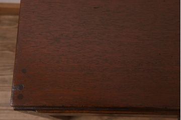 アンティーク家具　古い木製のシンプルなアンティーク薄型片袖机