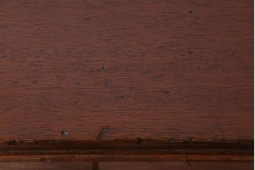 アンティーク家具　古い木製のシンプルなアンティーク薄型片袖机