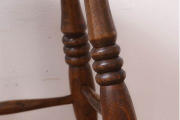 アンティーク雑貨　イギリスアンティークの上品な丸スツール(椅子、チェア)(2)