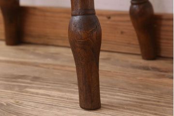 アンティーク雑貨　イギリスアンティークの上品な丸スツール(椅子、チェア)(2)