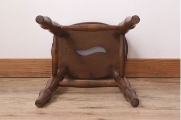 アンティーク雑貨　イギリスアンティークの上品な丸スツール(椅子、チェア)(2)