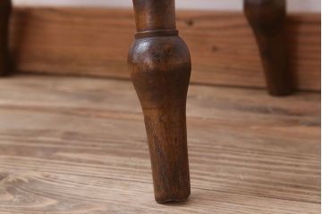 アンティーク雑貨　イギリスアンティークの上品な丸スツール(椅子、チェア)(3)