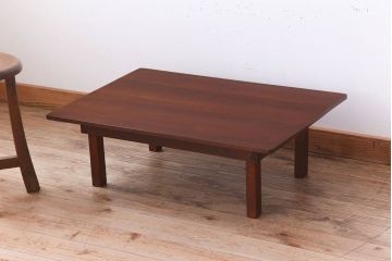 レトロ家具　レトロなアンティークちゃぶ台(飾り台)(2)