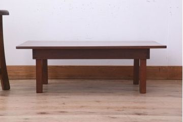 レトロ家具　レトロなアンティークちゃぶ台(飾り台)(2)