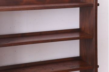 アンティーク家具　アンティーク　背の低い楔(くさび)式本棚(飾り棚・ディスプレイラック)(3)