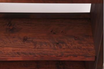 アンティーク家具　アンティーク　背の低い楔(くさび)式本棚(飾り棚・ディスプレイラック)(3)