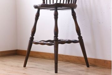 アンティーク家具　イギリスアンティーク　オーク材のカウンターチェア(1)