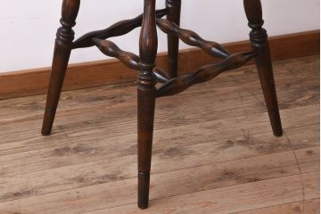 アンティーク家具　イギリスアンティーク　オーク材のカウンターチェア(1)