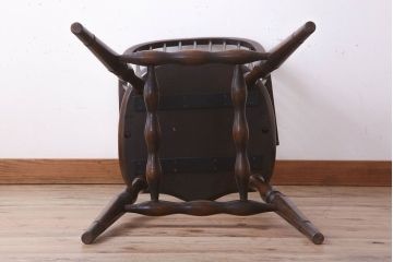 アンティーク家具　イギリスアンティーク　オーク材のカウンターチェア(1)