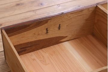 レトロ家具　ダイヤガラス引き戸　昭和レトロな収納棚