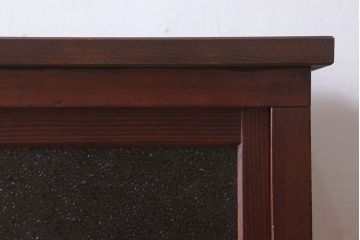 レトロ家具　ダイヤガラス引き戸　昭和レトロな収納棚