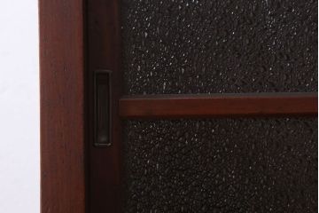 レトロ家具　ダイヤガラス引き戸　昭和レトロな収納棚