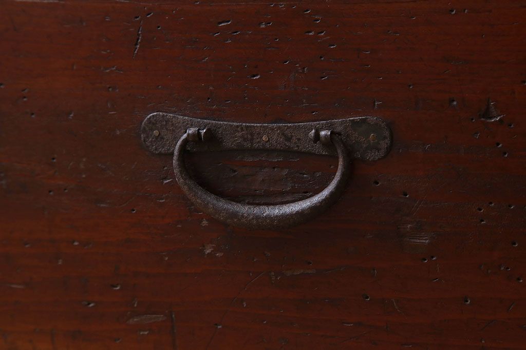 レトロ家具　ダイヤガラス引き戸　昭和レトロな収納棚