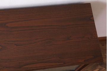 レトロ家具　脚付き　ダイヤガラス引き戸　昭和レトロな収納棚