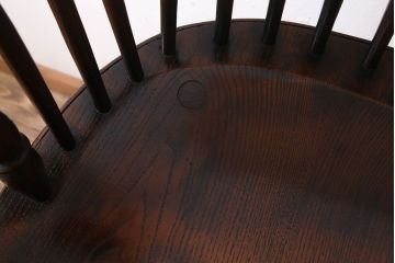 アンティーク家具　イギリスアンティーク　オーク材のカウンターチェア(2)