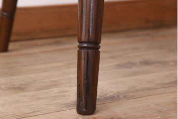 アンティーク家具　イギリスアンティーク　オーク材のカウンターチェア(2)