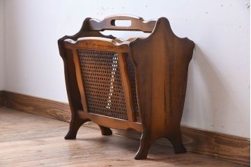 アンティーク雑貨　中古　カリモク家具　マガジンラック
