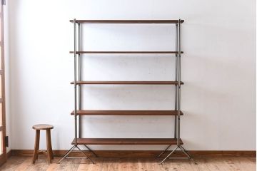 ラフジュオリジナル アイアンの薄型飾り棚【小】(陳列棚・アイアンラック)(1)