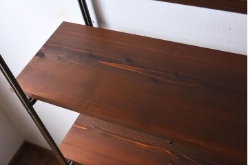 ラフジュオリジナル アイアンの薄型飾り棚【小】(陳列棚・アイアンラック)(1)