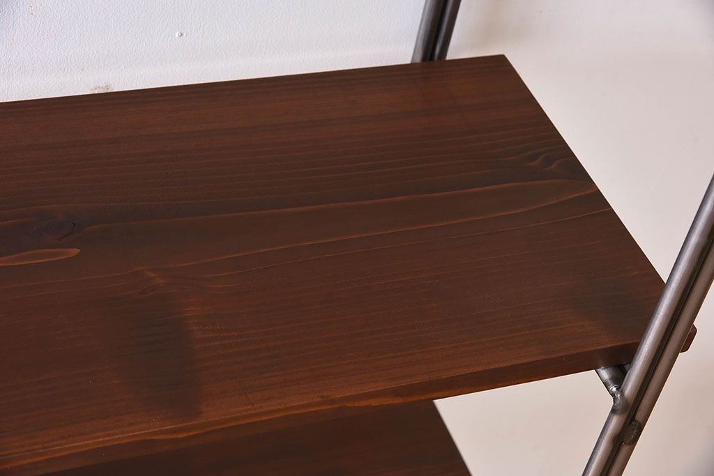 ラフジュオリジナル アイアンの薄型飾り棚【小】(陳列棚・アイアンラック)(1)