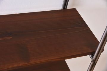 ラフジュオリジナル アイアンの薄型飾り棚【小】(陳列棚・アイアンラック)(1)