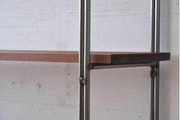 ラフジュオリジナル アイアンの薄型飾り棚【小】(陳列棚・アイアンラック)(1)