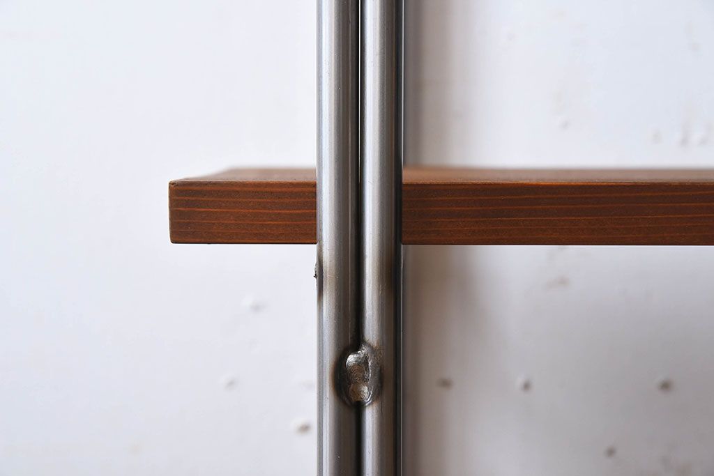 ラフジュオリジナル アイアンの薄型飾り棚【小】(陳列棚・アイアンラック)(1)