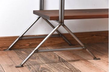 ラフジュオリジナル アイアンの薄型飾り棚【小】(陳列棚・アイアンラック)(1)