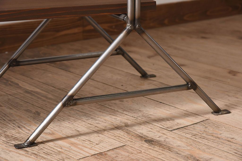 ラフジュオリジナル アイアンの薄型飾り棚【小】(陳列棚・アイアンラック)(1)