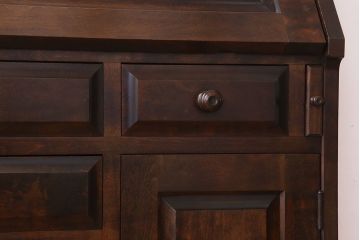 中古　北海道民芸家具　ライティングビューロー(3)