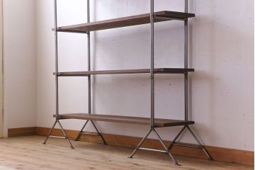 【M様加工費込ご決済用】ラフジュオリジナル アイアンの薄型飾り棚【小】(陳列棚・アイアンラック)(2)