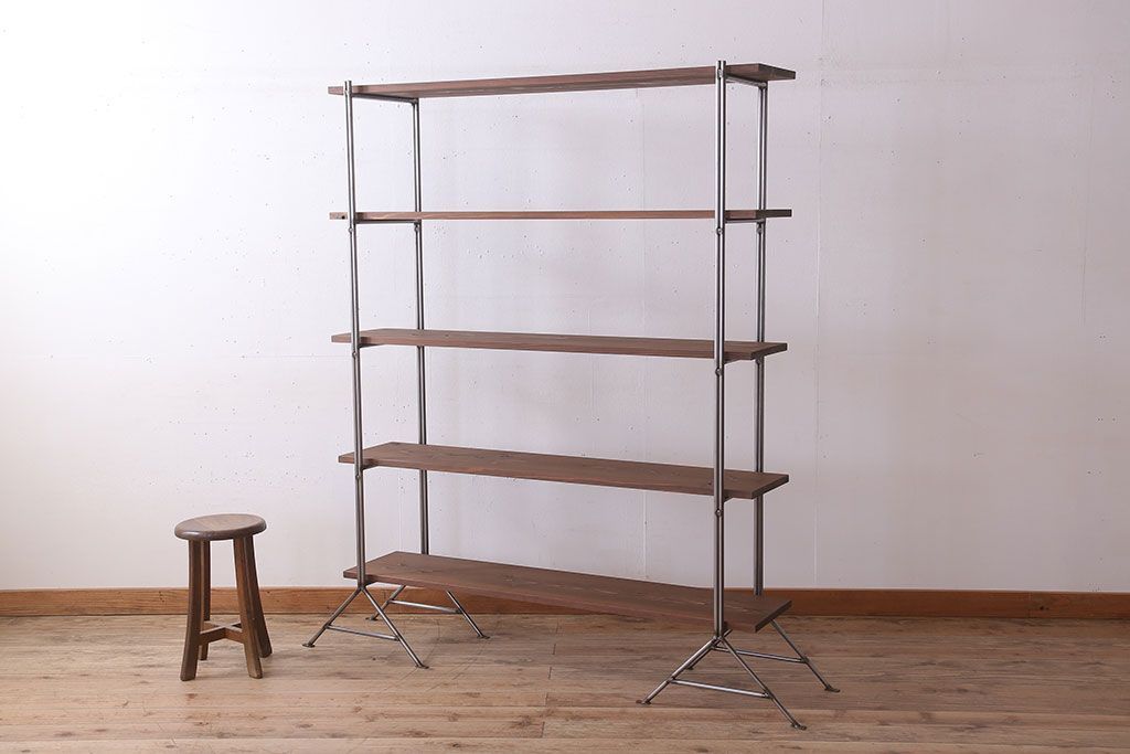 【M様加工費込ご決済用】ラフジュオリジナル アイアンの薄型飾り棚【小】(陳列棚・アイアンラック)(2)