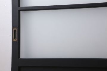 アンティーク　背が高いペイントガラス戸2枚セット
