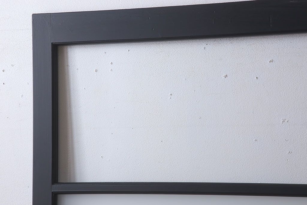 アンティーク　背が高いペイントガラス戸2枚セット