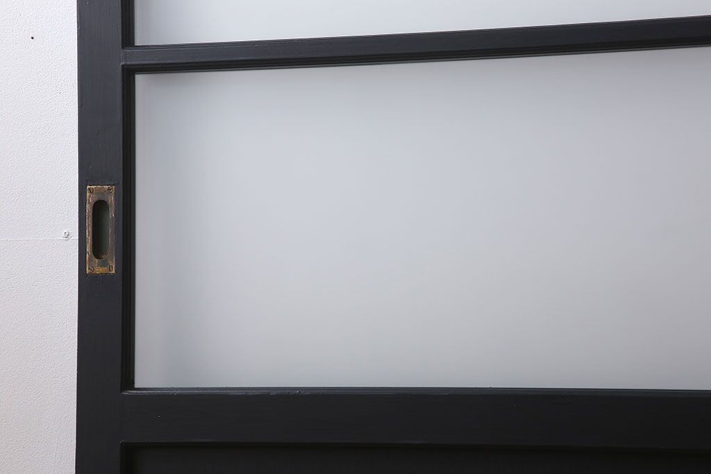 アンティーク　背が高いペイントガラス戸2枚セット