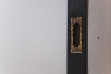 アンティーク　背が高いペイントガラス戸2枚セット