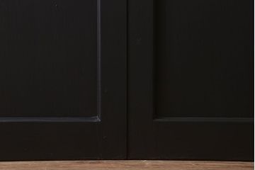 アンティーク　背が高いペイントガラス戸2枚セット