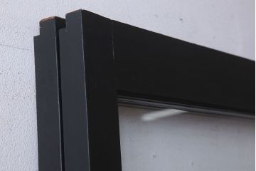 アンティーク　背が高いペイントガラス戸2枚セット