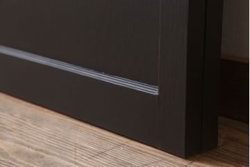 アンティーク　背が高いペイントガラス戸2枚セット