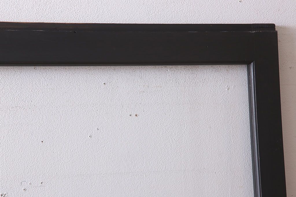 アンティーク　背が高いペイントガラス戸2枚セット