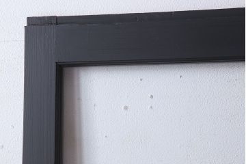 アンティーク　背が高いペイントガラス戸2枚セット