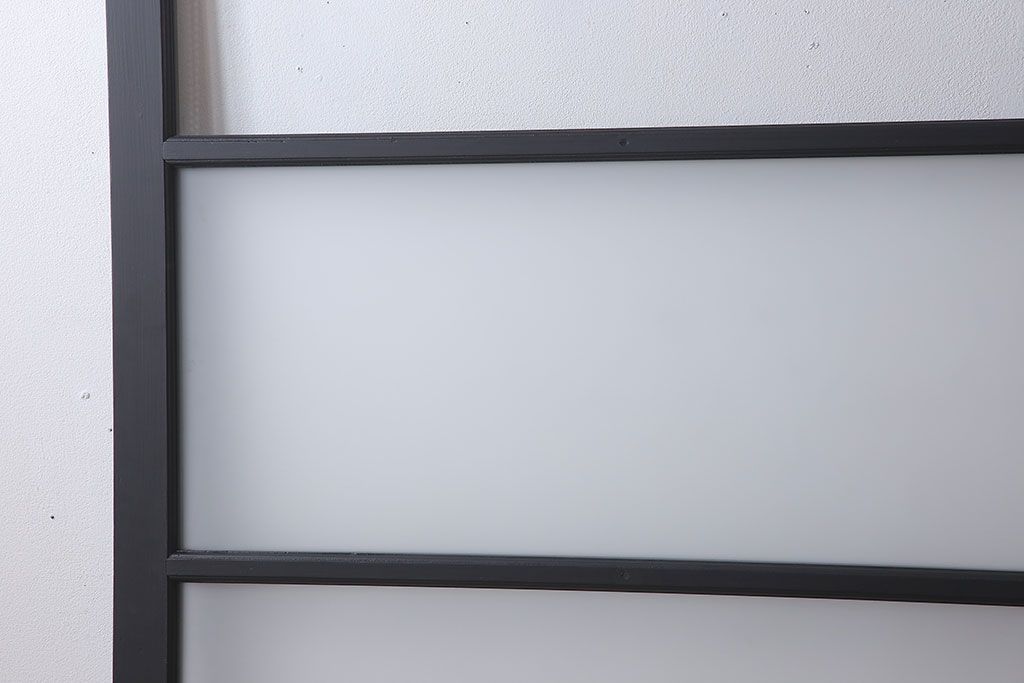 アンティーク　背が高いペイントガラス戸2枚セット