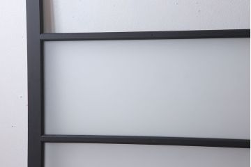 アンティーク　背が高いペイントガラス戸2枚セット