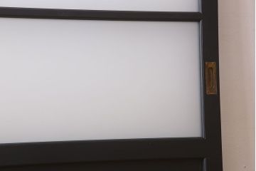 アンティーク　背が高いペイントガラス戸2枚セット