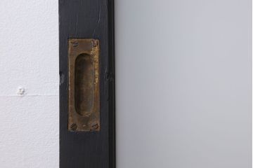 アンティーク　背が高いペイントガラス戸2枚セット